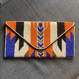 Beadwork envelope clutch